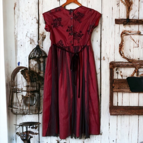 MARMELLATA BURGUNDY FORMAL DRESS 12 - Picture 2 of 6